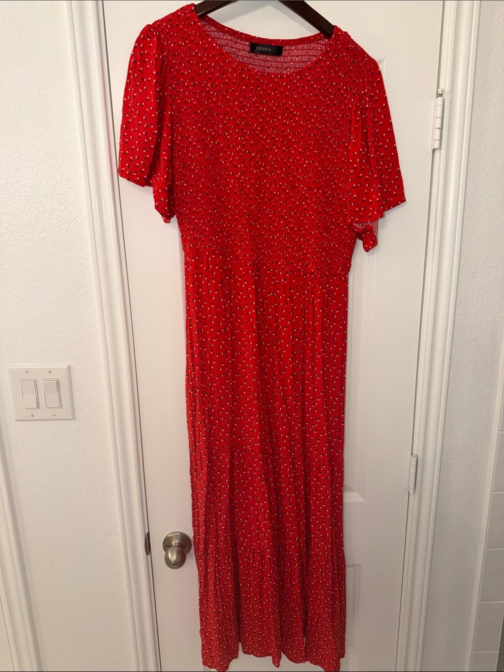 Red Polka Dot Maxi Dress